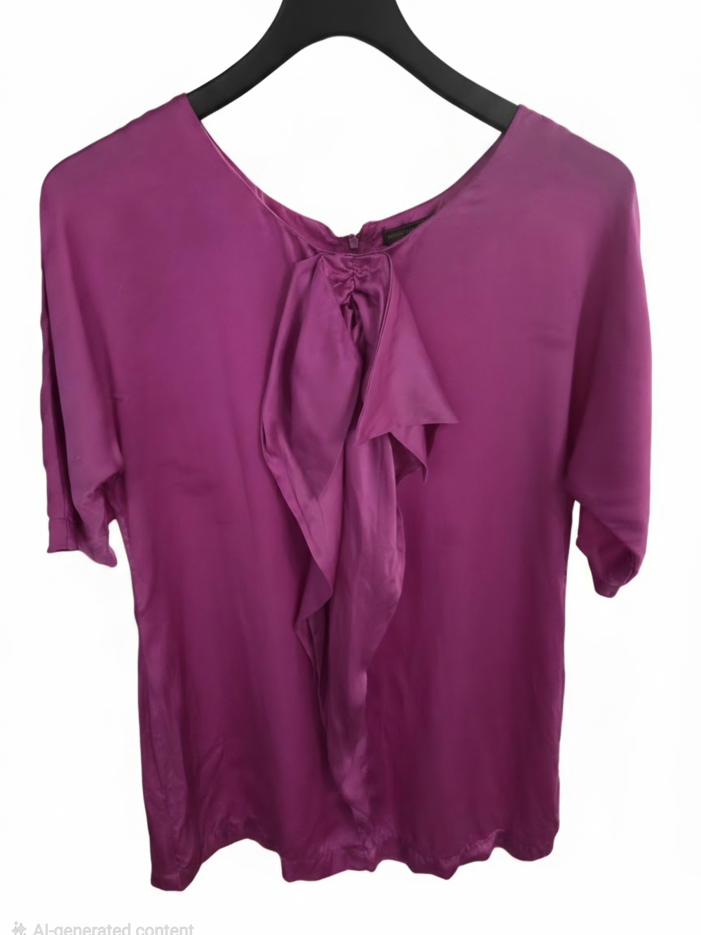 100% Silk Y2K Blouse in Fuchsia